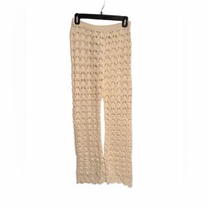 NWT Cream Crochet Swim Coverup Pants